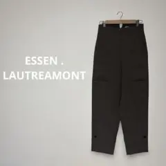 美シルエット✨エッセンロートレアモン ハイウエストワークパンツ ブラウン 36のサムネイル