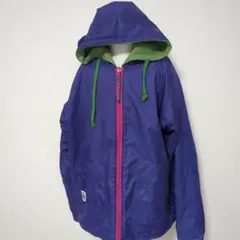 CHUMS チャムス リバーシブル ナイロンパーカー 緑X紫 レディース