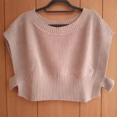 mystic ショート丈ニットベスト