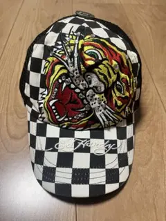 Ed Hardy チェック柄トラ刺繍キャップのサムネイル