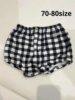 チェック柄ショートパンツ 70-80cm