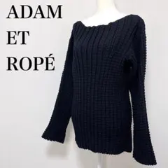 〇 ADAM ET ROPE サステナブル 凹凸ワッフルプルオーバー 長袖 F