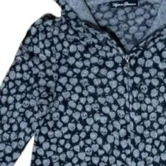 ヒステリックグラマー パーカー 日本製 アンゴラ混 総柄 スリムシルエット