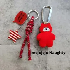じゃらじゃらキーホルダー ＆ mojojojo 赤猫 セット レッド 星