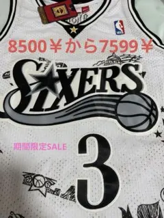 NBA mitchell&ness アレン・アイバーソン ルーキー時 ホーム - メルカリ