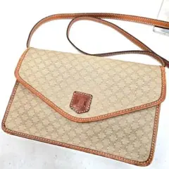CELINE 2way ショルダーバッグ フラップ マカダム柄 トリオンフ