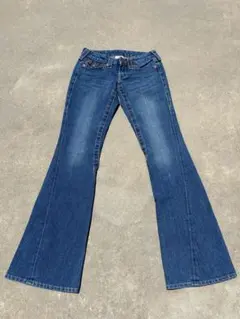 トゥルーレリジョン JOEY BIGT スワロフスキーボタンデニムパンツ 28