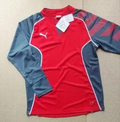 ち*ぃ様 【PUMA】キッズ長袖シャツ 150cm レッド/グレー