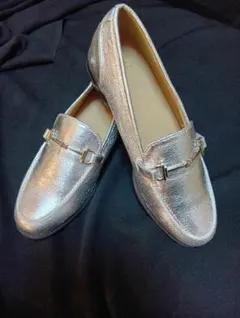 シルバー ローファー 金具付き