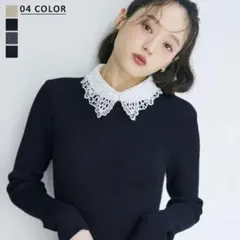 BASEMENT online 2TYPE襟付きリブニット