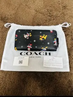 週末限定値下げ！COACH ディズニー　長財布 黒　美品