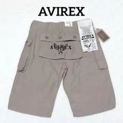 【未使用】AVIREX カーゴ ハーフパンツ バックロゴ ベージュ ミリタリーのサムネイル