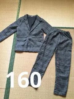 キッズ チェック柄 スーツ セットアップ