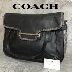 ✨極美品✨COACH コーチ ハンドバッグ ビジネス パイソン型押し 23301