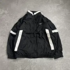 90sナイキナイロントラックジャケット黒ブラックXL古着オールド物NIKE