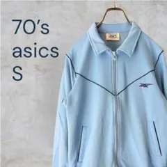 70s 아식스 빈티지 트럭 재킷 칼라가있는 하늘색