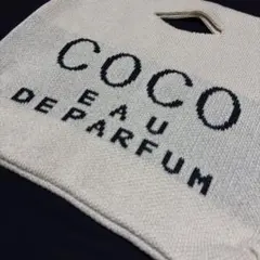 未使用♡COCOロゴ ニットバッグ ブラウン 韓国 サブバッグ トートバッグ