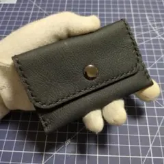 カードが入るサイズのコインケース本革ハンドメイド