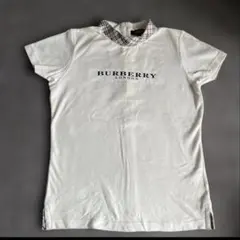 BURBERRY LONDON Tシャツ チェック襟 ホワイト Lのサムネイル