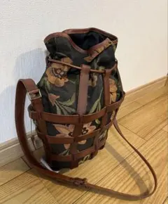 良品】Just Campagne レザー×花柄巾着 ショルダーバッグ - メルカリ
