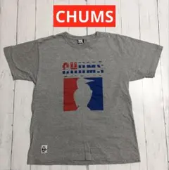 CHUMS チャムス ロゴプリント Tシャツ グレー M