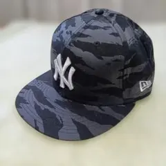 New Era 59FIFTY ７ 5/8 ヤンキース キャップ　ブラック カモ