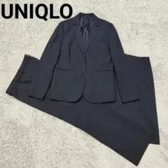 UNIQLO パンツ スカート スーツ 3点セット ネイビー ストライプ M