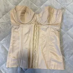 AIMER ベージュ コルセット 肩紐なし