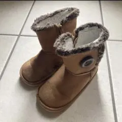 ⭐️処分⭐️ブラウンファー付きキッズショートブーツ　男の子　女の子　冬