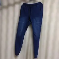 新品ダークブルー ジョガーパンツ