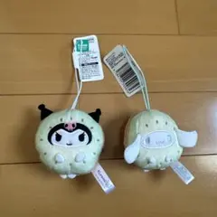 サンリオキャラクターズ フルーツきぐるみマスコット キウイ クロミ　シナモン