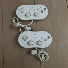 wiiクラシックコントローラーホワイト＆ホワイト2個セット