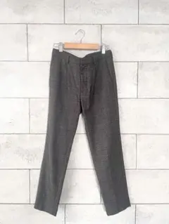 Spick and Span ブラウングレンチェック　ウールテーパードパンツ