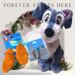 ディズニーリゾート わんわん物語 パッチン、ぬいぐるみショルダーバッグ