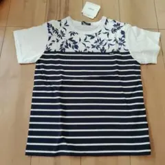 新品☆ BeBe ボーダー和柄 Tシャツ 130cm