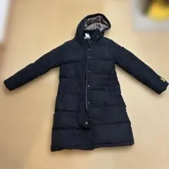 ミッキーマウス刺繍 黒ロングダウンジャケットM値下げ