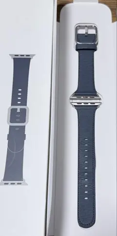 恵*】様 ネイビー レザー バンド Apple Watch皮バンド
