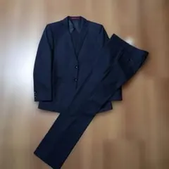 ネイビー ストライプ ビジネススーツ 2パンツ