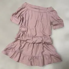 Burberryブルーレーベル　ピンク フリル付き 半袖ワンピース