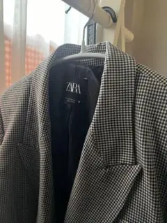 ZARA チェック柄 テーラードジャケット