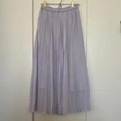 GU ラベンダー プリーツスカート S 裏地付き
