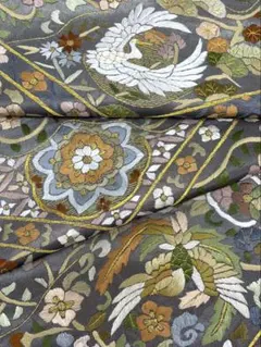 蘇州刺繍 袋帯 鳳凰 鶴 鳥 華紋 芯なし仕立て 正絹 六通 D739 - メルカリ