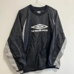 UMBRO 90s 00s プルオーバー ジャケット ピステ 黒銀