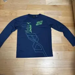 Mizuno ATHLETIC MEETING 長袖Tシャツ L ネイビー