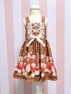 チョコレート柄 ワンピース 100サイズ