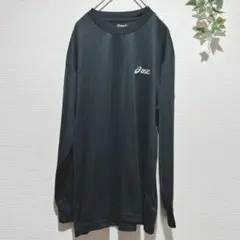 【アシックス】 ロングスリーブ Tシャツ ロンT 黒 Sサイズ スポーツ
