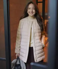 Any sis 【撥水・洗える】2WAYノーカラーミドル ダウン M