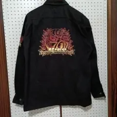 Piko ワークジャケット　デカプリント　黒　 black Y2K 90s 古着のサムネイル