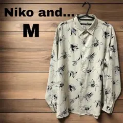 【Niko and…】フラワーパターンロングスリーブシャツ