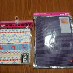 ユニクロヒートテックタートルネックと袖無しシャツ女子120サイズ　２点セット